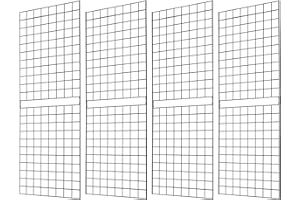7RiversART Grid Wall Commercial Grade Gridwall Panels – Heavy Duty Grid Panel for Any Retail Display Wall Grid 2' Width x 6' Height, Black (Pack of 4) Easily Portable