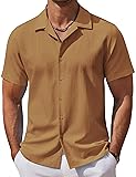 COOFANDY Mens Short Sleeve Button Down Shirts