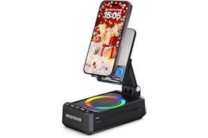 Wireless Induction Bluetooth Speaker with Phone Stand, Birthday for Men Women, Stocking Stuffers for Teen Girls Boys, Portabl