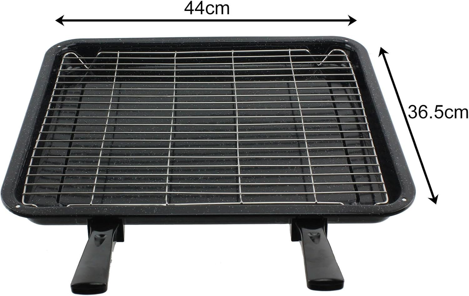 SPARES2GO Extra Large Grill Pan, Rack & Dual Detachable Handles for