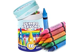 OFFICYGNET 16 Colors Jumbo Crayons for Toddlers 1-3, Washable Easy to Hold Large Crayons for Kids Ages 2-4 4-8, Non-Toxic Crayon for School Art Supplies, Classroom Must Haves,Birthday Easter Gifts for Boys Girls