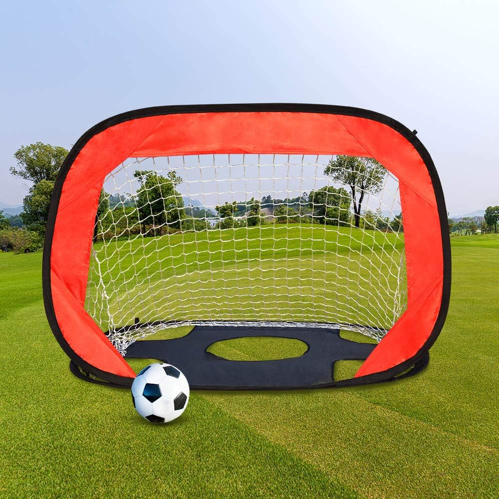 IESTARING 2 in 1 Soccer Goal for Kids Foldable and Portable Pop-Up Soccer Net Toy with Carry Bag Perfect for Home Indoor Outdoor Backyard Garden Sports and Practice (43" L X 30" W) : Sports & Outdoors