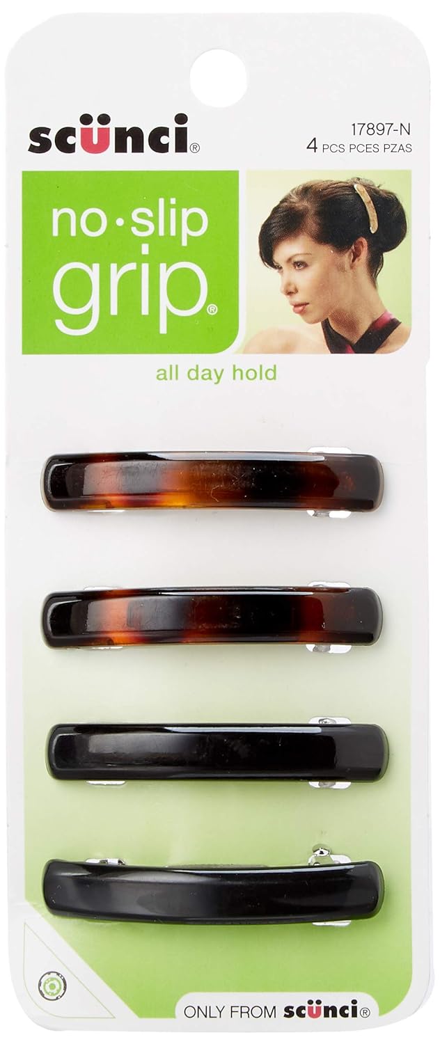 Amazon Com Scunci 1789703a048 No Slip Griptm Barrettes Assorted
