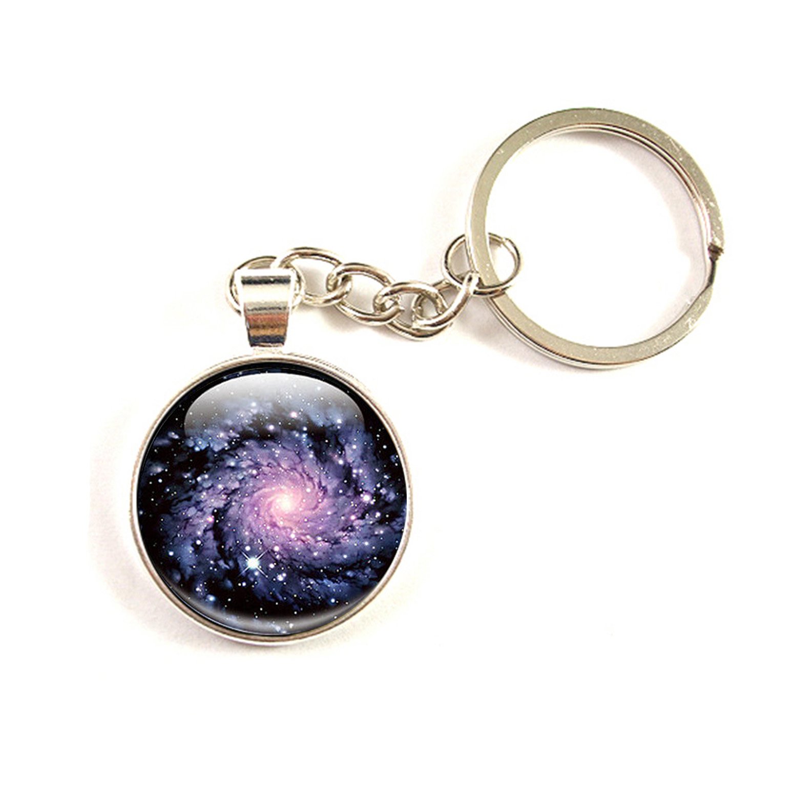 Galaxy keychain, Galaxy keyring, Space keychain , Bright Star keyring, Space Jewelry, Space key