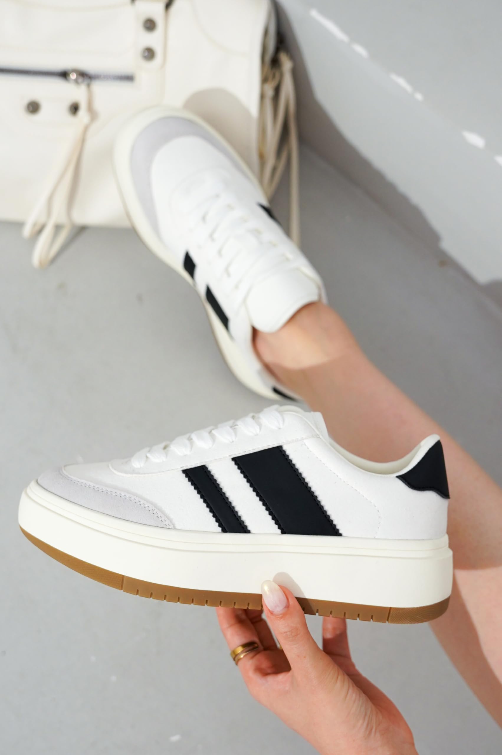 Project Cloud Platform Sneakers for Women - Lightweight Memory Foam Insole Womens Sneakers - Non-Slip Fashion Sneakers for Women Footwear - Women's Fashion Platform Shoes (Nita)
