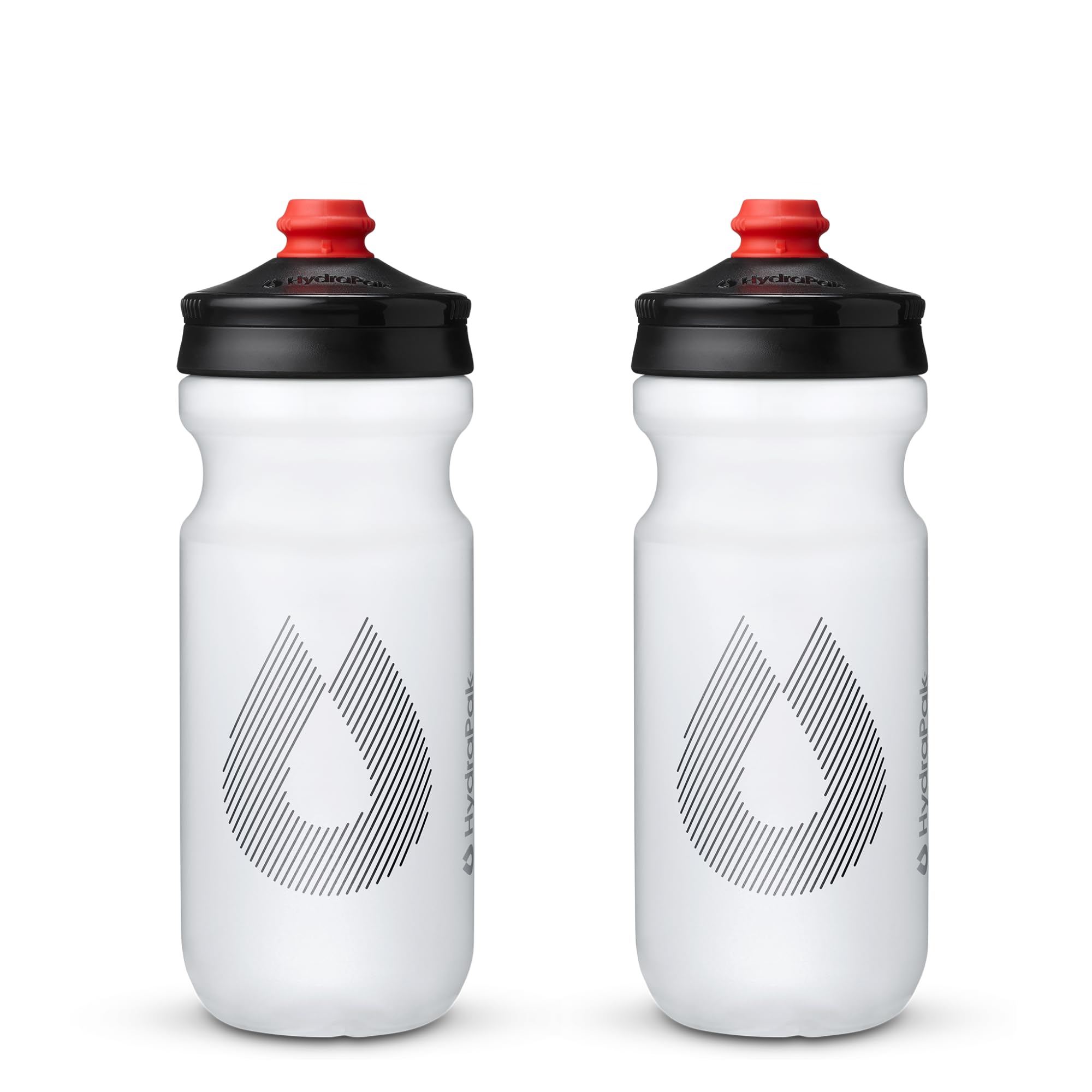 Photo 1 of HydraPak | Polar Bottle - Breakaway Surge Lightweight Bike Water Bottle 2-Pack - High Flow, Cycling & Sports Squeeze Bottle (Clear, 600ml / 20oz)