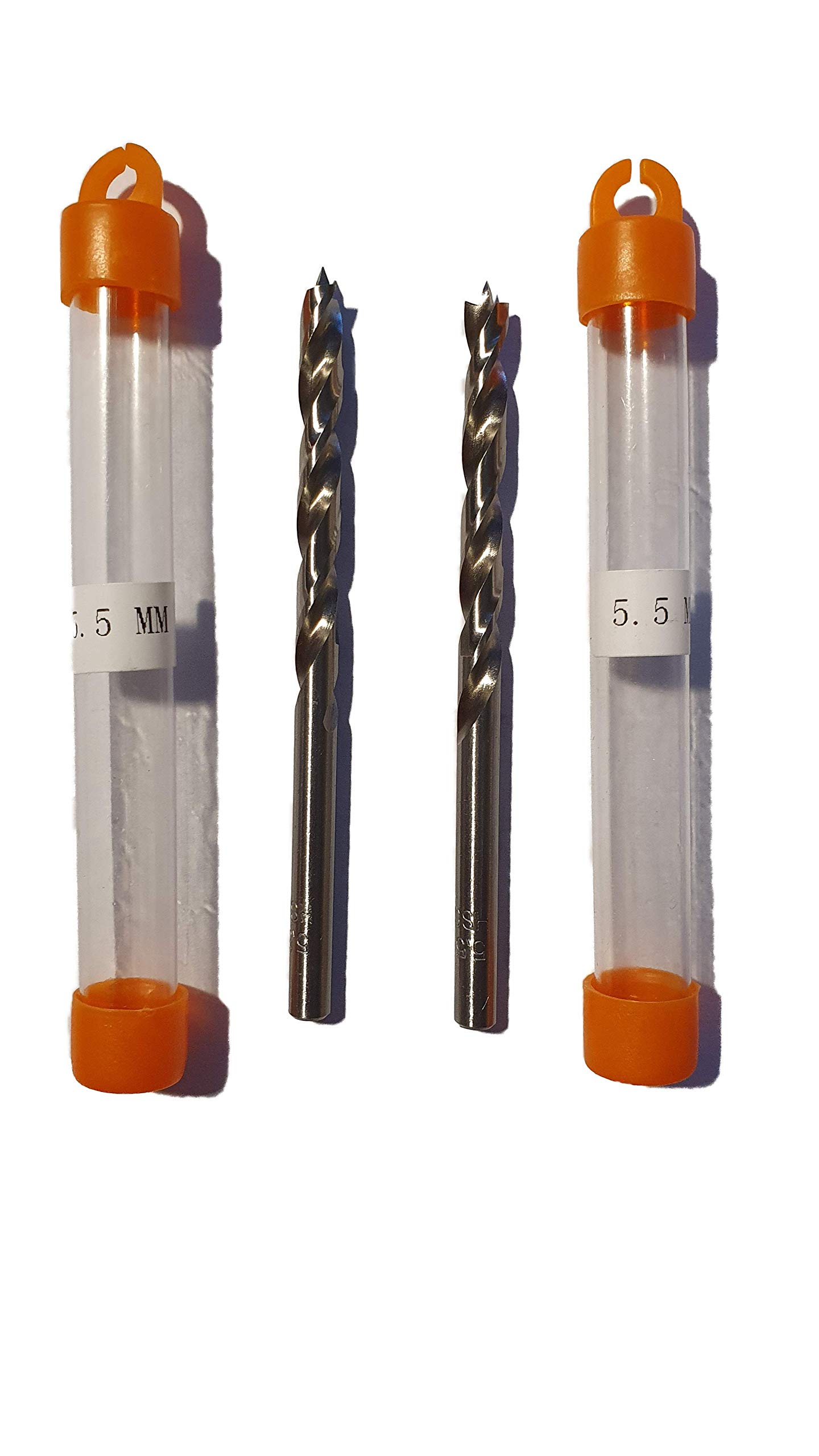 jjw-germany HSS-G Precision Wood Drill Bit Spiral Drill Diameter 5.5 mm Pack of 2