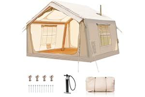 YTAOEO Inflatable Tents for Camping, Blow Up Tent with Hand Pump, Easy Setup InflatableTent 4 Season Tent, Waterproof Oxford Air Glamping Tents for Camping Adult 4/6/8 Person