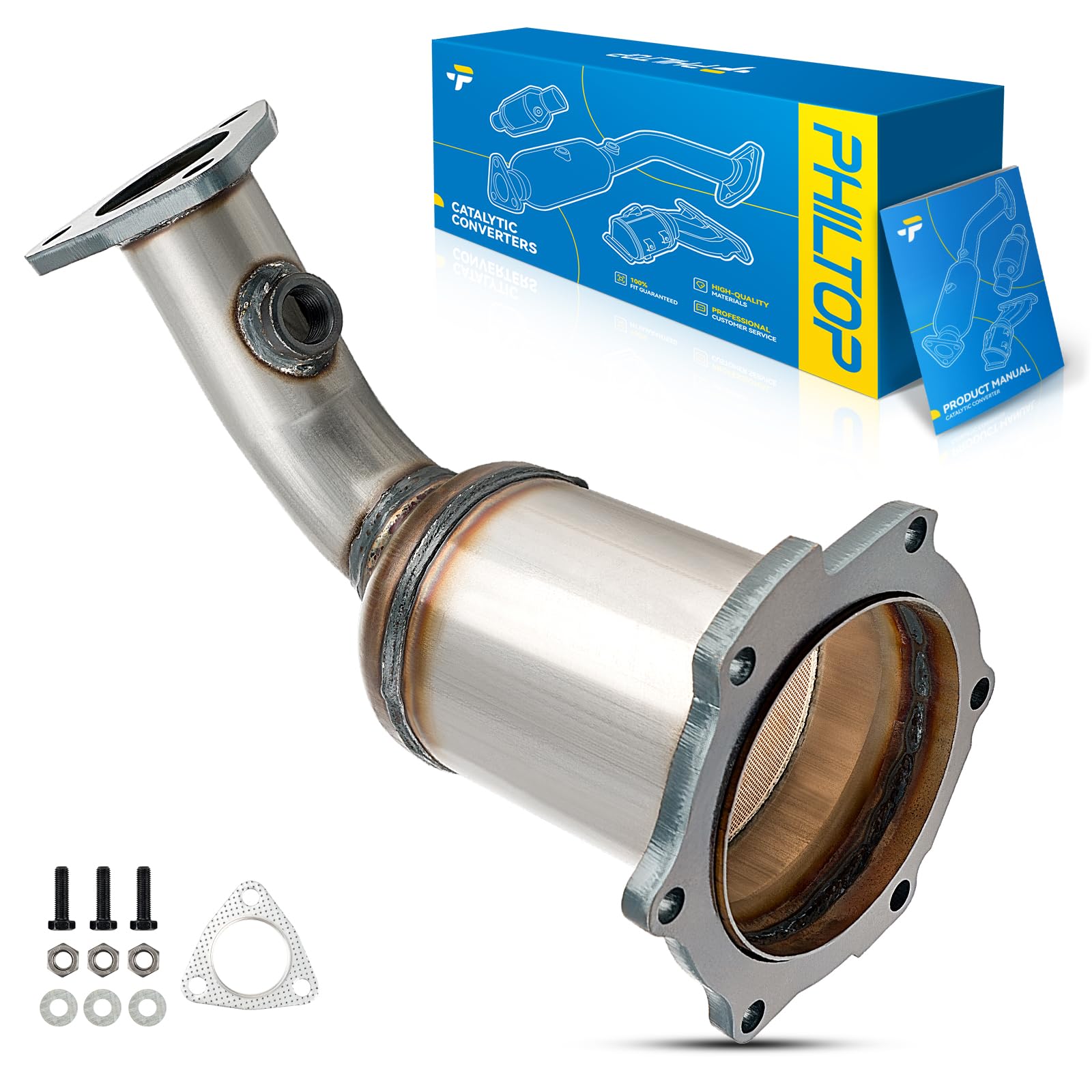 PHILTOP Catalytic Converter Kit Compatible with Nissan 2003-2007 Murano 3.5L, 2004-2008 Maxima 3.5L, 2002-2006 Altima 3.5L, 2004-2006 Quest 3.5L Catalytic Converter for 16221(EPA Compliant)