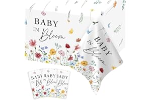 HEBOLAND 3 Pack Wildflower Baby in Bloom Baby Shower Tablecloth Decorations,Spring Floral Large Size 54 x 108 Inch Rectangular Plastic Tablecloth Party Decor for Girls Wild Flower Baby Shower Decorations