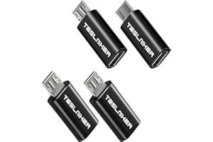 USB C to Micro USB Adapter, Type C Female to Micro USB Male Converter Support OTG + 3A Charge + Data Sync Compatible with Sam