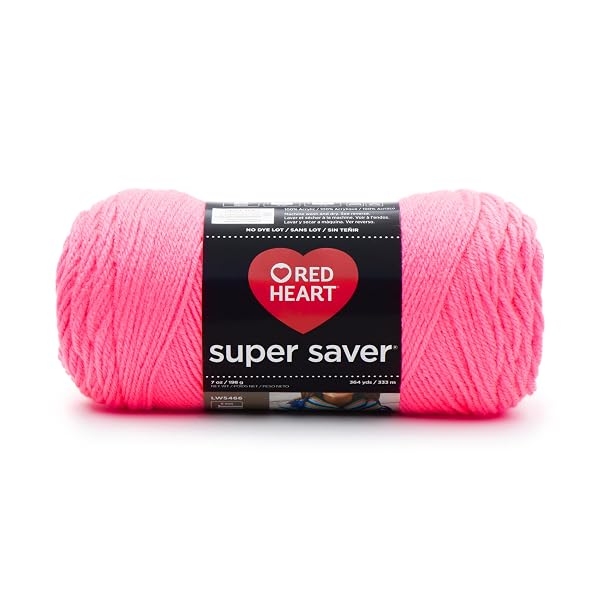 RED HEART SUPER SAVER ECONOMY YARN, PRETTY N PINK