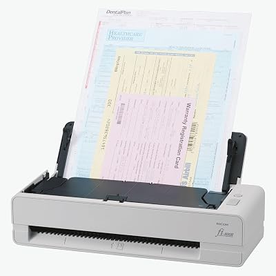 Fujitsu RICOH fi-800R Ultra-Compact, Color Duplex Document Scanner with Dual Auto Document Feeders (ADF)
