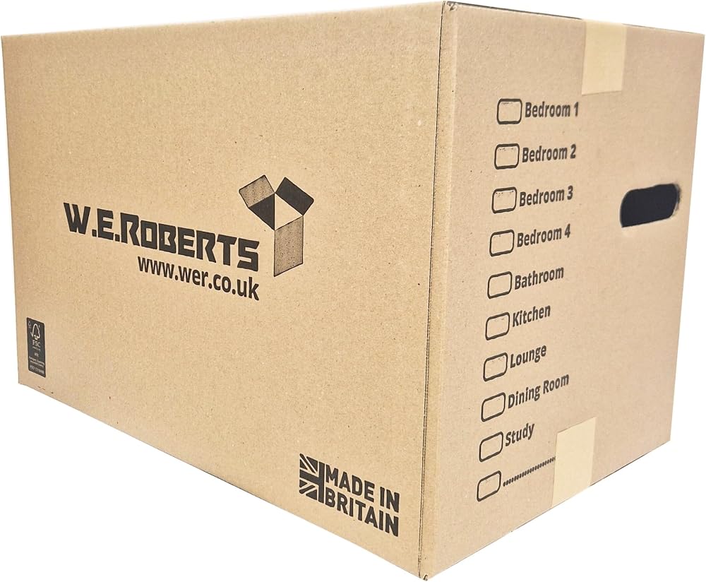 W.E. Roberts Strong Large Cardboard Moving Boxes 15 Pack UK FSC