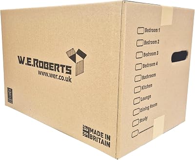 W.E. Roberts Strong Large Cardboard Moving Boxes 15 Pack UK FSC