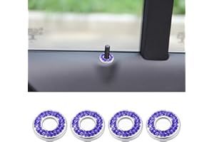 JSORUM Bling Car Door Lock Accessories Door Lock, Bling Inner Car Door Lock Cover Stickers, Car Door Lock Pin Caps for C Class C200 C300 E Class E200 300 GLC 200 260 300, Pack of 4