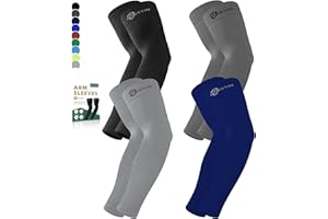 BHYTAKI Cooling Compression Arm Sleeves for Men Women,UPF50 UV Sun Protection Sleeves for Work Sport Tattoo Cover Up