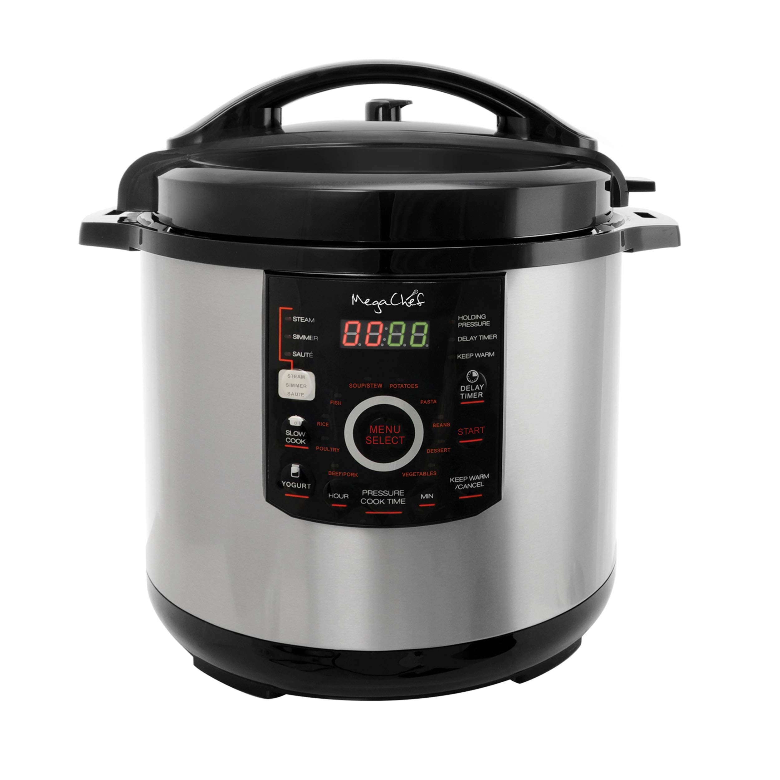 Megachef 12 Quart XL Digital Pressure Cooker | 15 Presets for Fast, Easy Meals