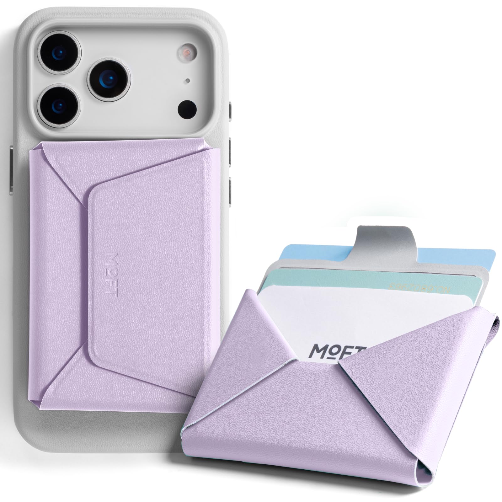 Photo 1 of MOFT Magsafe Wallet, Slim Magnetic 8 - Card Holder, Snap Field Wallet with Pull to Access Design, RFID Blocking, MOVAS Veagn Leather Minimalist Travel Wallets for Men & Women,Peony