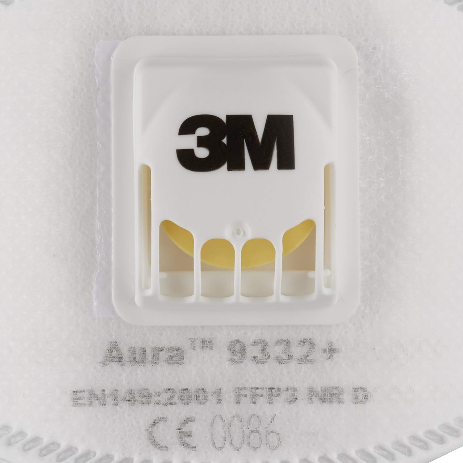 3M Aura Insulation and Hardwood Respirator 9332+, FFP3, valved, 10/PK, White, 1 count (Pack of 10) - Image 5