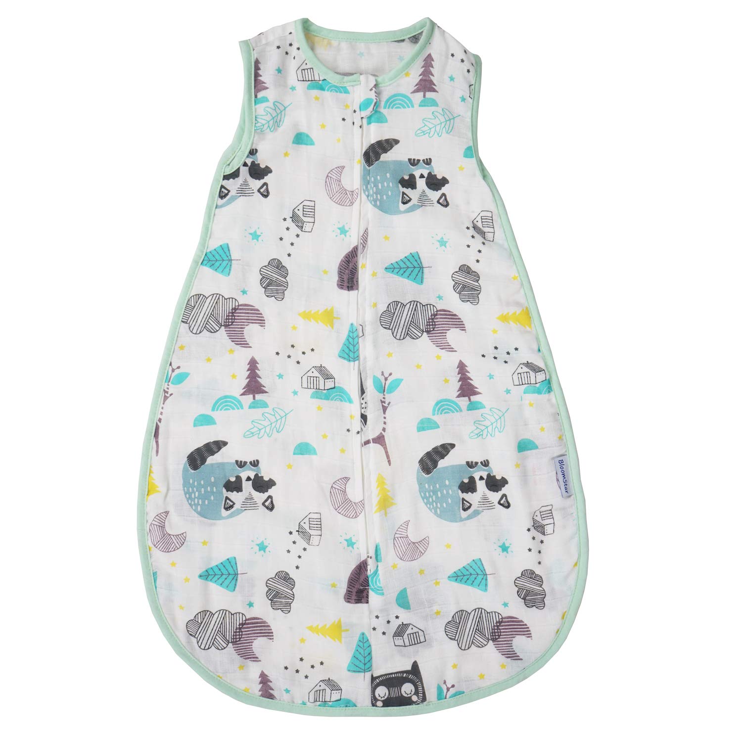 BLOOMSTAR Baby Sleep Sack Muslin Cotton Soft Wearable Blanket 12-24 Months Summer Lightweight 0.5 Tog Sleeveless Infant Sleeping Bag