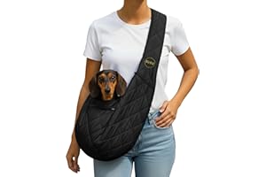 SUSU PET CO. Small Dog Carrier (3–8 lb) – Silk Black. A Puppy Carrier Sling Designed for Little pups Like Yorkies, Toy Poodles, and Pomeranian, Perfect for City Walks and Coffee Runs.