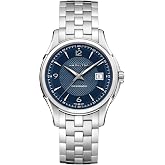Hamilton Jazzmaster Automatic Men's Watch, 40mm Stainless Steel Case | Swiss Made, Blue Dial Analog Watch, Water Resistance 50m, Sapphire Crystal, 3-Hand Movement, Stainless Steel Strap