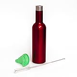 Coastline Vine Wine Growler – Stainless Steel Triple Insulated Vacuum Flask Canteen Gift Accessory - RED