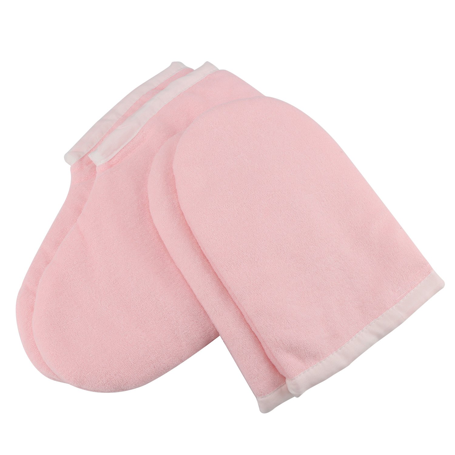 Paraffin Wax Bath Terry Cloth Gloves Booties, Wax Care Insulated Mittens, Heat Therapy Spa Treatment Tanning Mitt, Great for Paraffin Wax Machine- Pink : Beauty