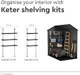 Keter Darwin Garden Storage Shed 6x4ft Grey Wood Look All Weather Resistant view 4