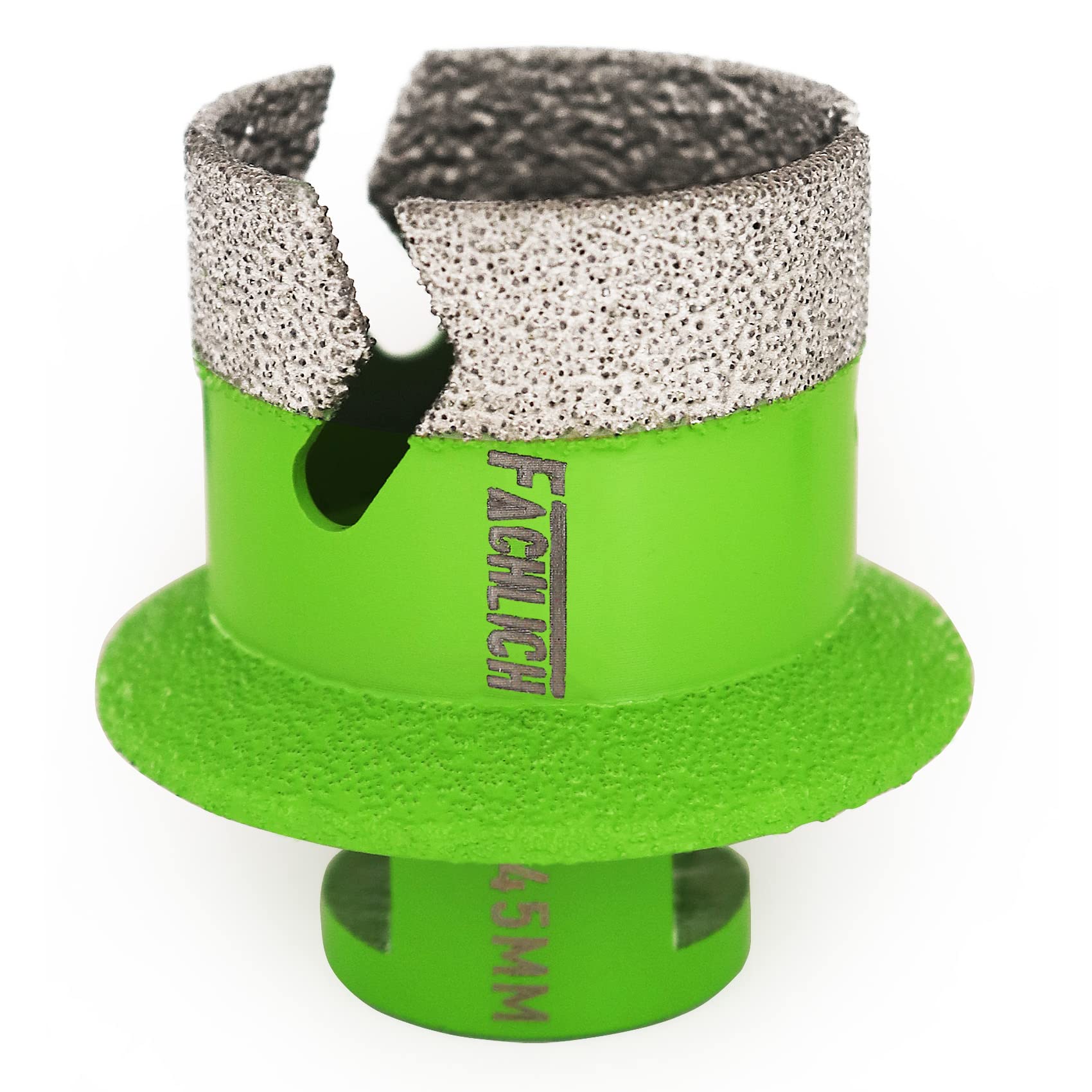 FACHLICH Diamond Core Drill Bit 45MM Porcelain Tile Hole Saw M14 Thread Sink Washbasin Drain Hole Opener for Marble Ceramic Tile Granite