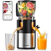 Godspeeds 6-inch Chute Cold Press Juicer Machine | Whole-fruit slow juicer cuts prep time &amp; high juice yield &amp; Quick-release parts for easy cleanup,10-year warranty