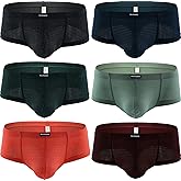 Hanhepee Men's Sexy Hipster Cheeky Thong Multi Colored Underwear Mini Cheek Pouch Boxer Briefs