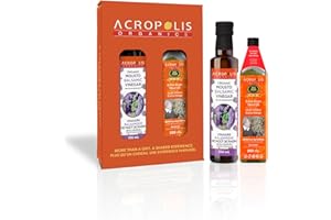 Acropolis Organics Gift Box-Bio-Harvest Extra Virgin Olive Oil 250ml -Acropolis Organics Mousto Balsamic Vinegar 250ml - Poly