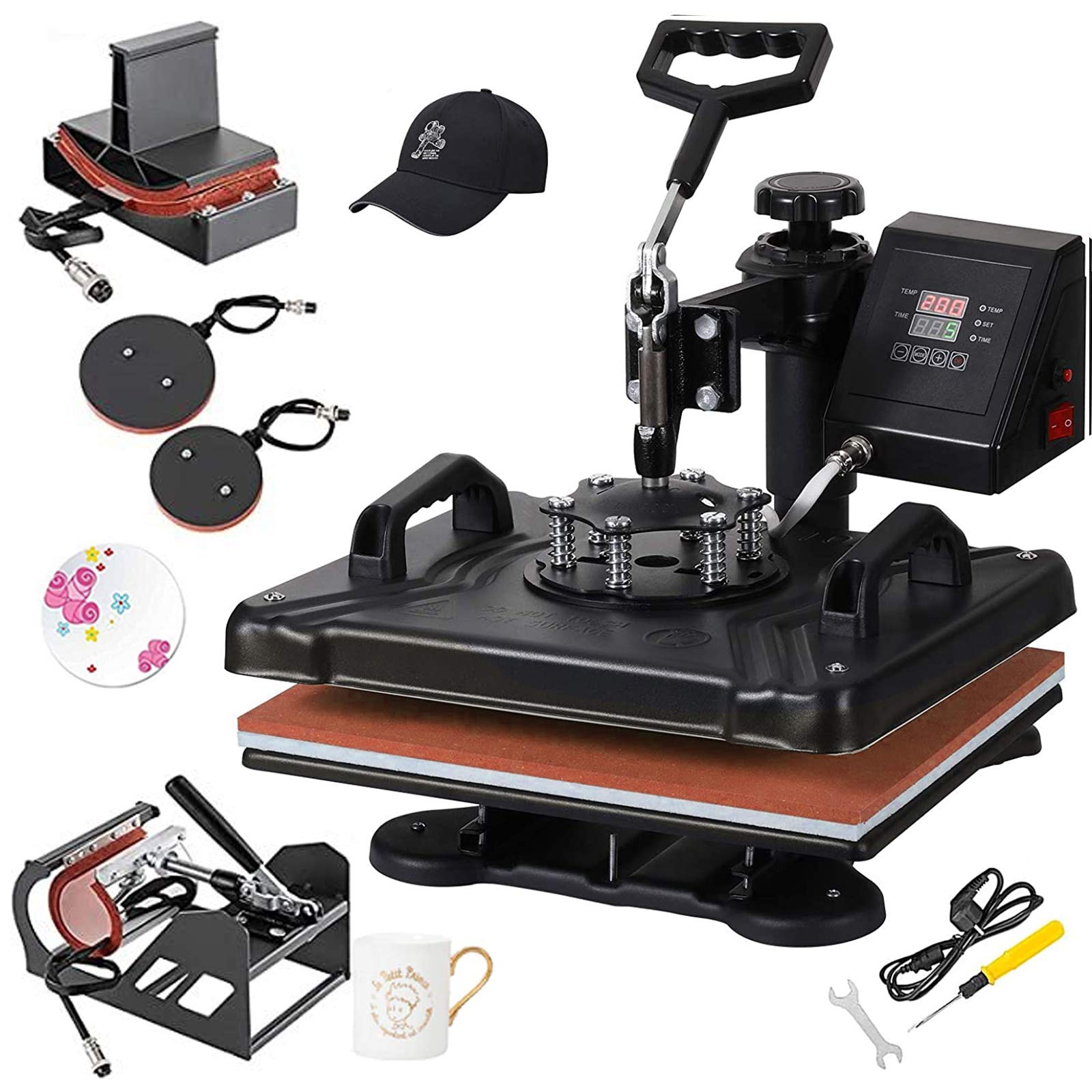 surpcos heat press machine 5 in 1