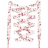 DANHUA Art Printed Shoe Laces: Flat Colorful Shoelaces for Sneakers 2 Pairs | 8MM Wide, Pattern Strings, Stylish Splatter Design, for Skates Shoes Boots, Cool and Fun