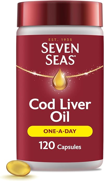 Seven Seas Cod Liver Oil One-A-Day Omega-3 Vitamin D 120 capsules