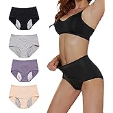 Washable Women's Incontinence Underwear 4 Colors, High Waist Panties, Leak Proof Adult Incontinence Protective Briefs with Breathable Mesh for Light Bladder Leakage (X-Large)