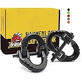 A-BOAR 1/2 Safety Chain Connector Link, 2pack Hammerlock Coupling Link for Trailer Chains Connect, Drop Forged Steel Tow Hitch Safety Chain Connector Link, Black