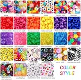 DTYDECLE 930Pcs Pony Beads Kit for DIY Jewelry Making - Rainbow & Letters view 3