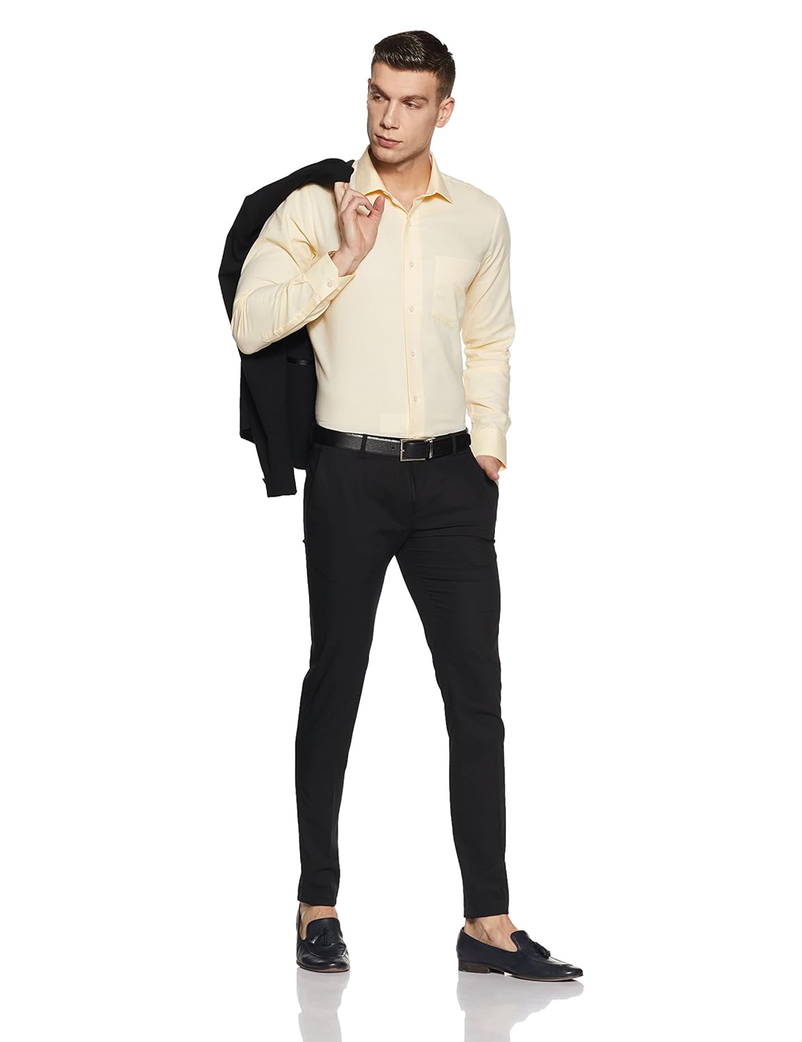 van heusen men's solid slim fit formal shirt