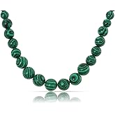 Made by Nami Malachite Necklace for Women Natural Green Gemstone Beads Protection Necklace