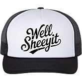 Well Sheeyit Unisex Foam Front Trucker Hat Mesh Back Snapback &ndash; Adjustable 5-Panel Mid-Profile Cap Lightweight Breathable Polyester Everyday Wear