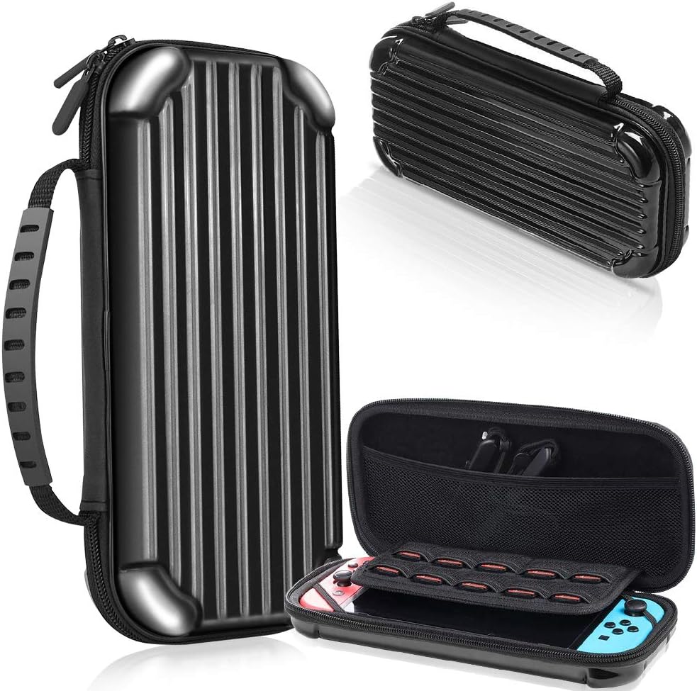 Nintendo Switch Case,[Waterproof Switch Bag][Scratchproof Fine Flannel Inside][Massive Storage]Protective Portable Travel Carry Case,Switch Carrying Case for Nintendo Switch Joy-Con&Accessories-Black