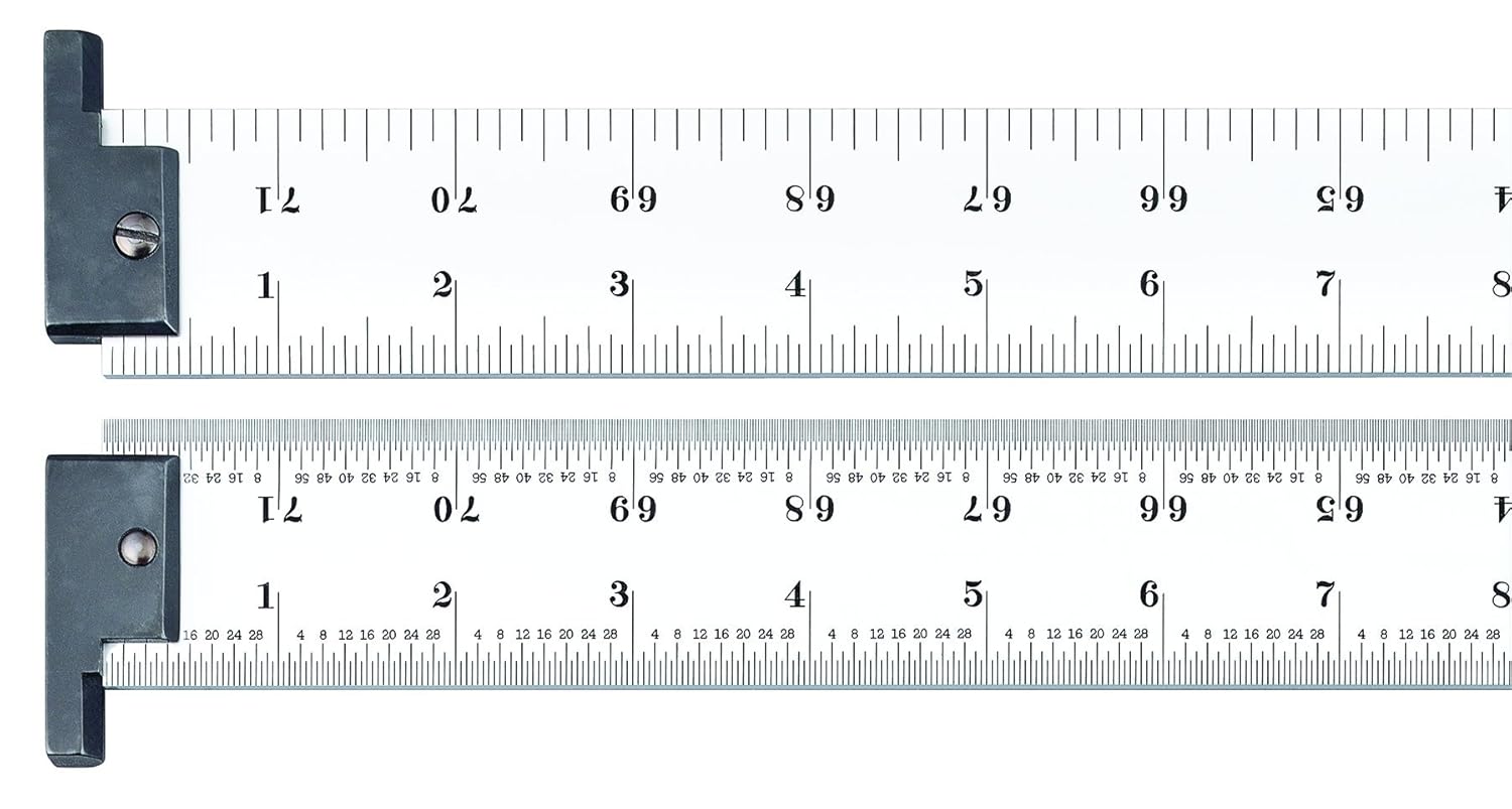 Starrett CH404R72 Heavy Spring Tempered Steel Rule With Inch