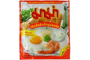 Mama Pre-cooked Rice Porridge (Jook , Congee) Shrimp Flavour Net Wt 50 G (1.76 Oz) X 4 Bags