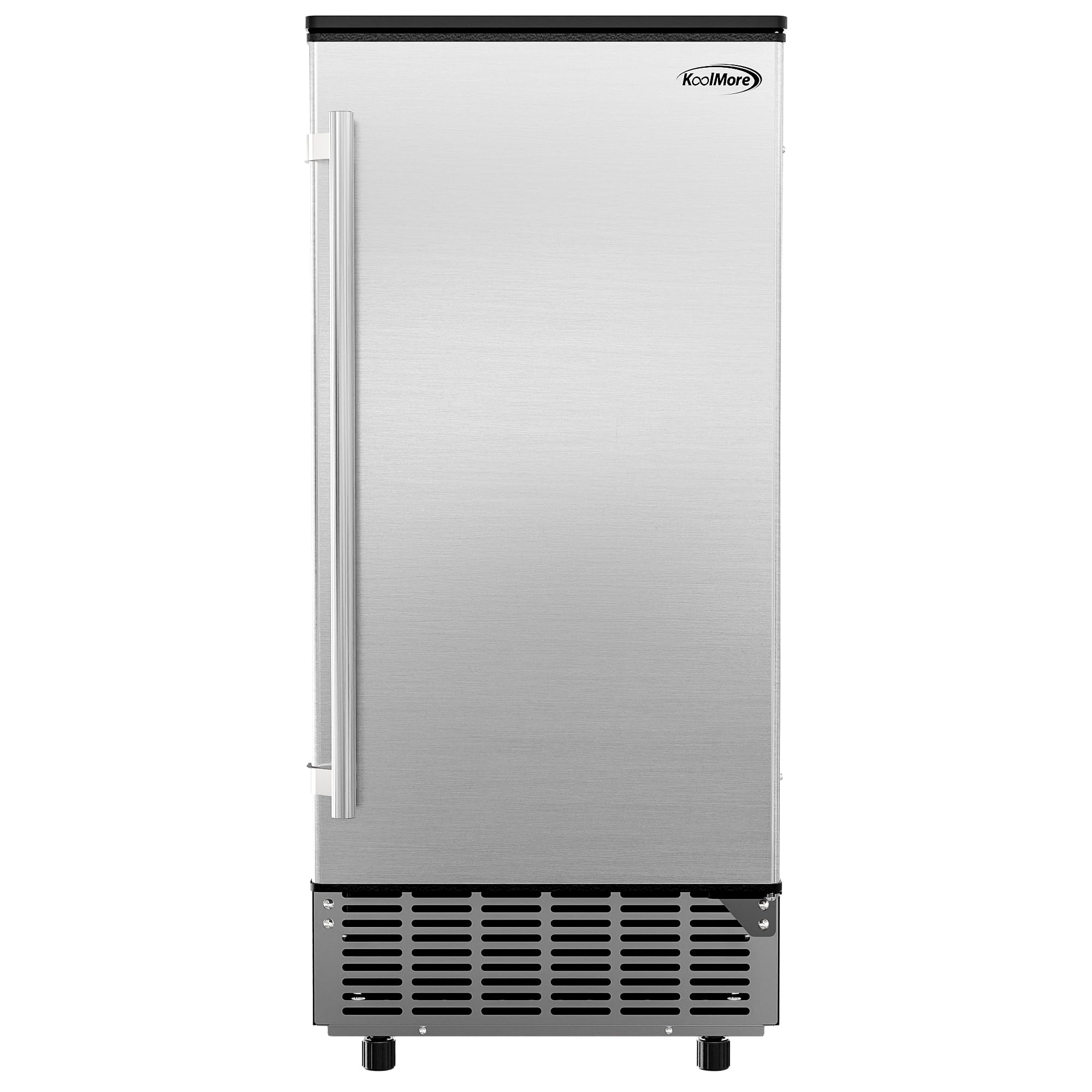 Photo 1 of KoolMore Stainless-Steel Built-in Ice Maker Machine with Large 25 lb. Cube Storage Basket, Full Cube Production, Fast Ice Making Time, Free-Standing/Under-Counter - 75lbs of Ice per Day (BIM75-BS)