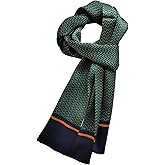 XUYUZUAU Mens 100 Silk Scarf Double Layers Fashion Wrap Neckerchief Formal Business Casual Party