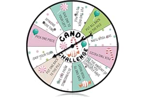 HyDren Candy Challenge Game Spinner for Sleepover Party Spa Slumber Party Supplies Girls Pajama Spa Birthday Meeting Favors for Girls Kids