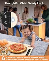 Mojimdo Warming Mat Food Silicone Electric Tray 4 Temp Child-Lock Timer Auto view 7